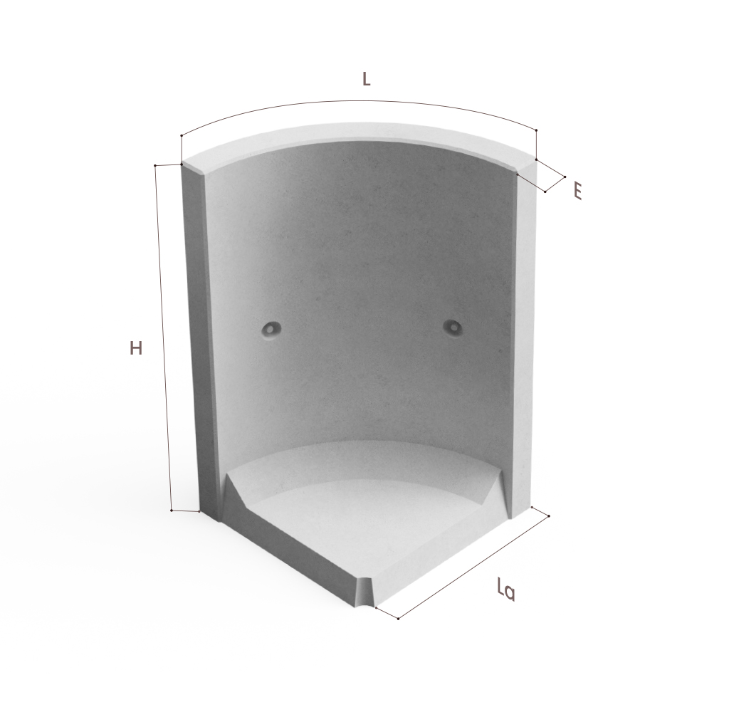 Curved inside 90°
