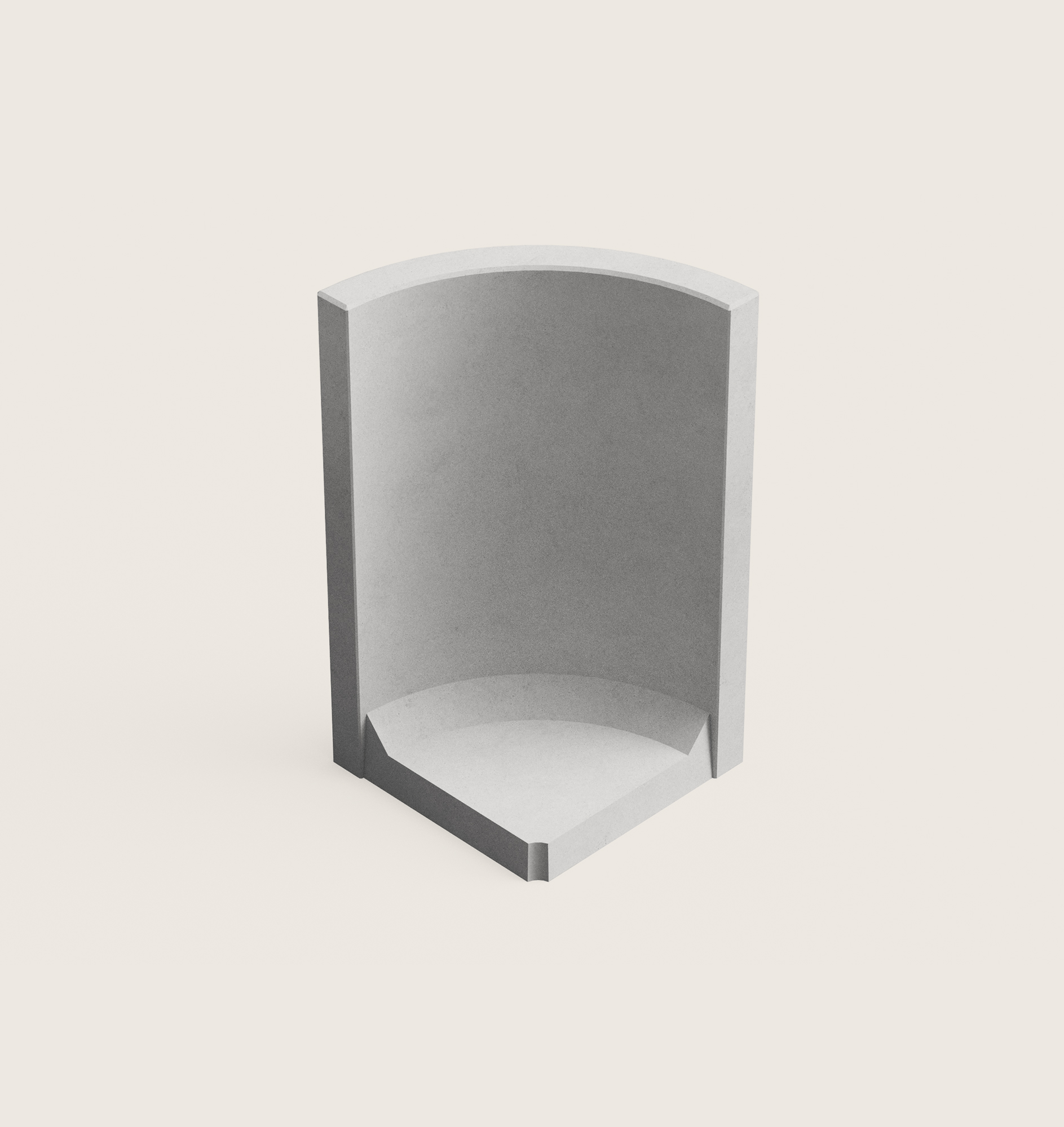 Curved inside 90&deg;