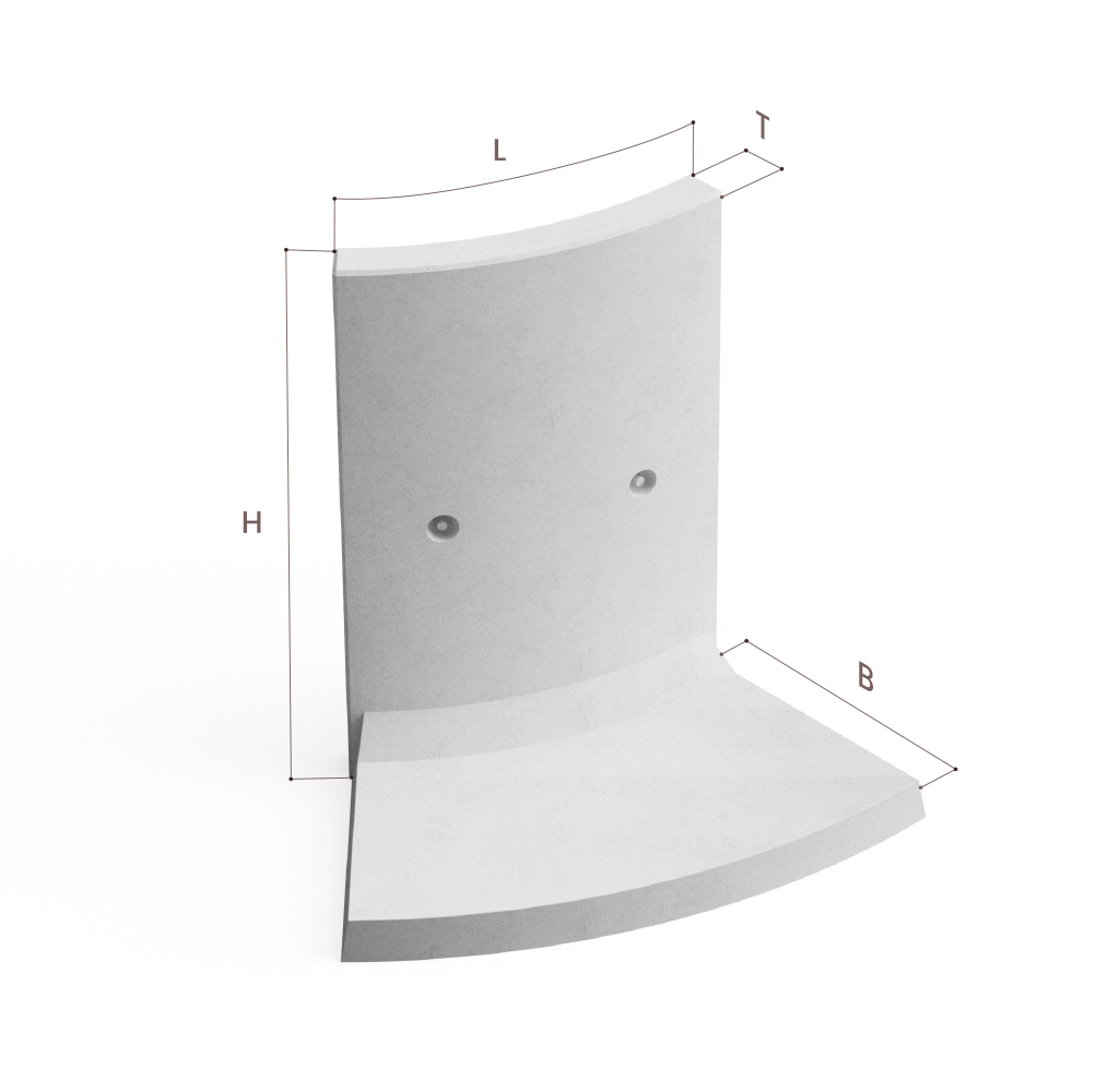 Curved outside 45°